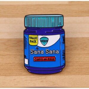 SANA SANA Vicks Spanish Jar Enamel Lapel Backpack Pin NEW NWOT